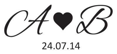 Initials & Heart Design