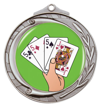 Wreath Medal Cards Silver